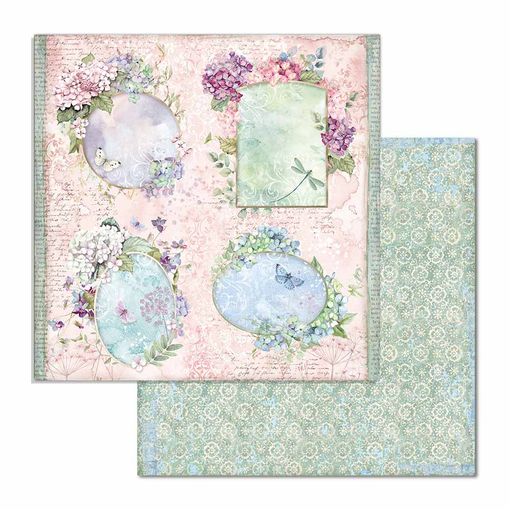 Stamperia Double-Sided Scrapbooking Paper Set Hortensia, 10 units, 30,5x30,5 cm