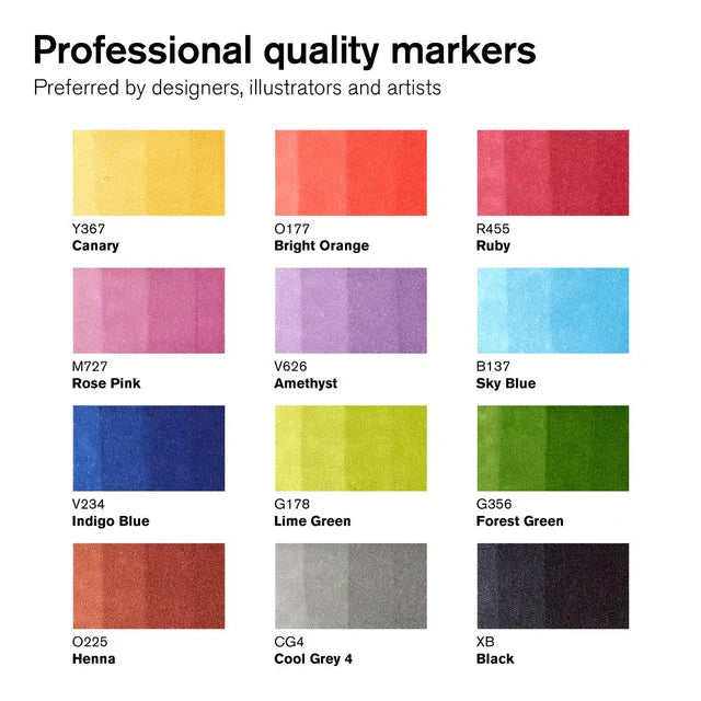 Winsor & Newton Promarker Graphic Marker 12+1 Set 1, 13 pcs.