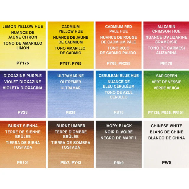 Winsor & Newton Cotman Watercolour Set, 12x8 ml
