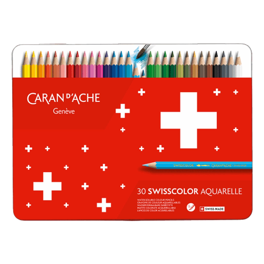 Caran d'Ache Swisscolor Aquarelle Colored Pencils Set of 30