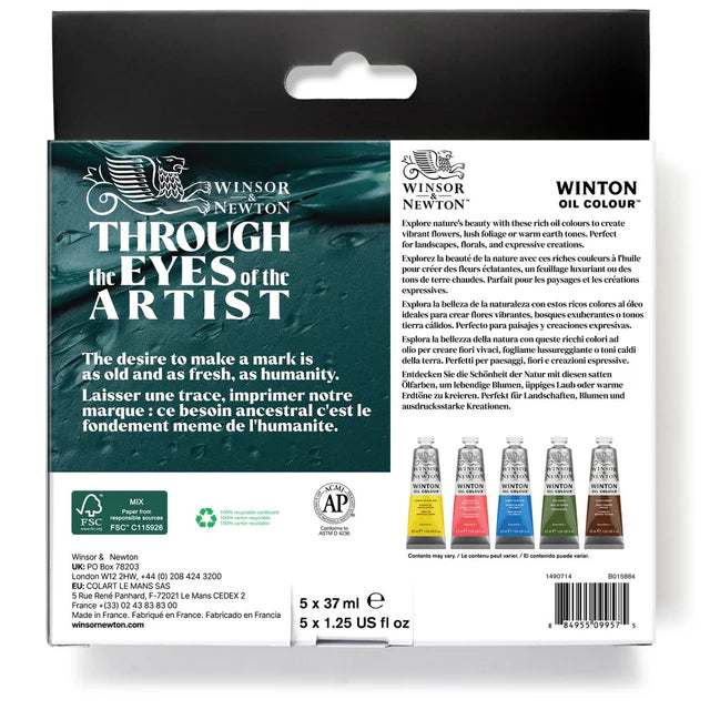 Winsor & Newton Winton Oil Paint Botanic Set, 5x37 ml