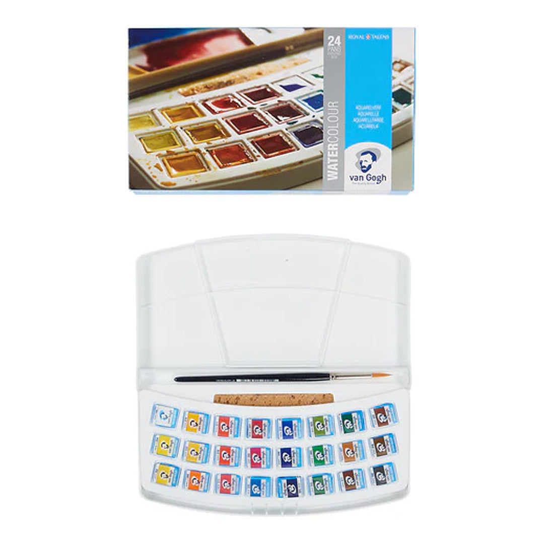 Van Gogh Watercolour Set, Half-Pan, 24 colours