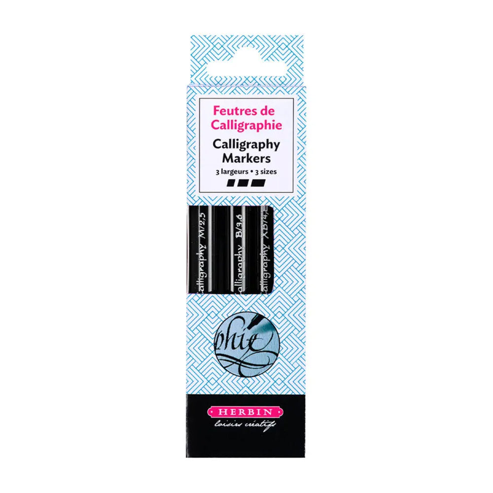 Jacques Herbin Calligraphy Markers, 3 pcs.