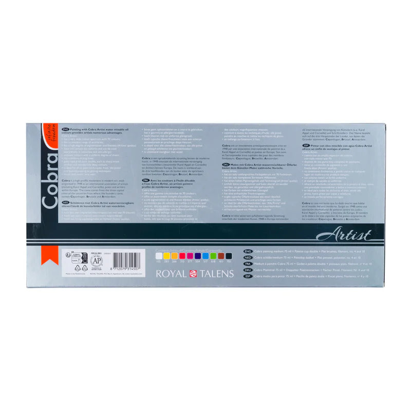 Cobra Artist Oil Color Gift Set, 10x40 ml + Accessories
