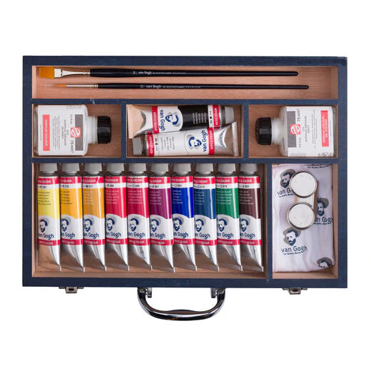 Van Gogh Acrylic Paint Starter Box XL, 12 x 40 ml + accessories