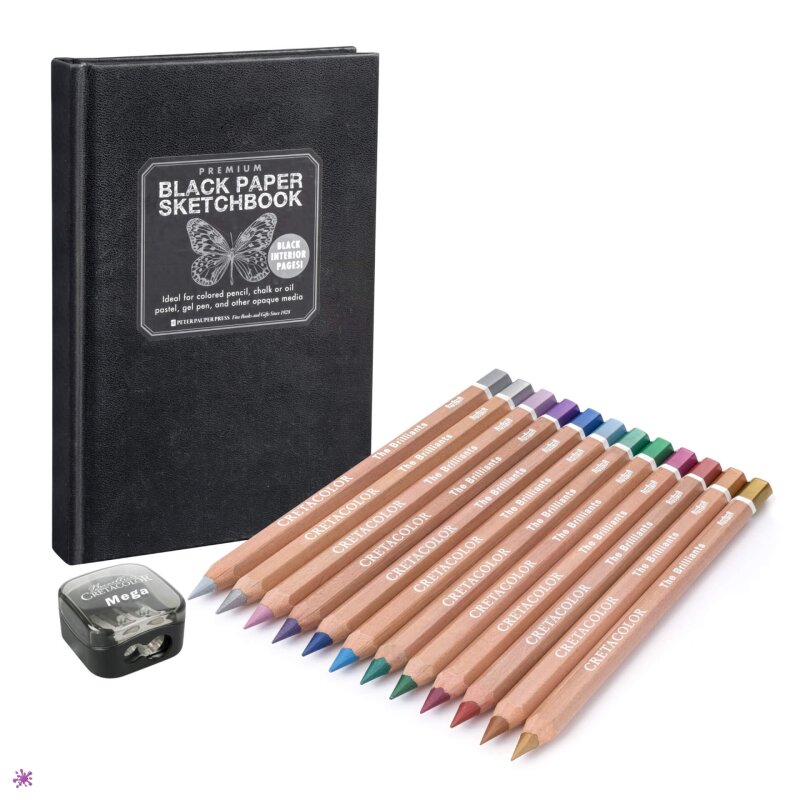 Cretacolor Metallic & Black Drawing Set, 14 pcs.