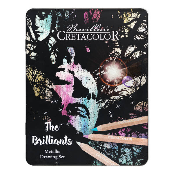 Cretacolor Brilliants Metallic Colored Pencils Set, 12 pcs.