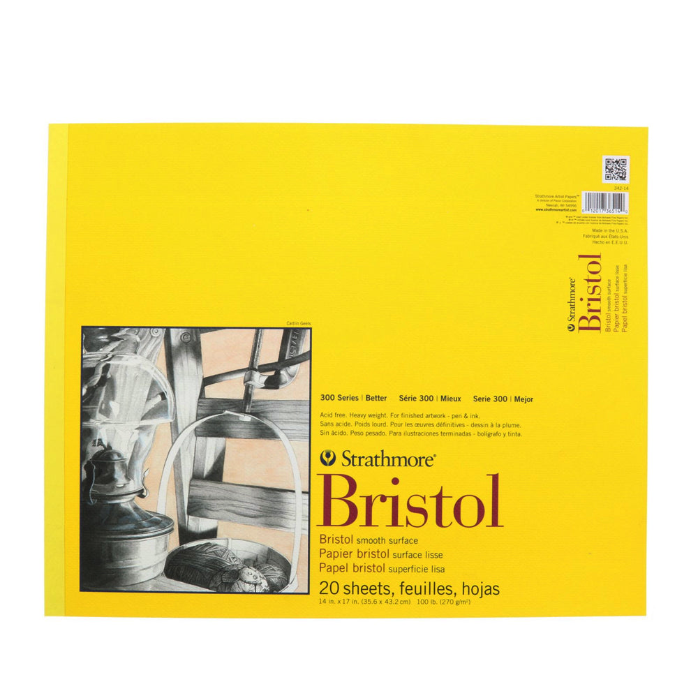 Strathmore Bristol Smooth 300 Series Paper Pad, 270 gsm, 20 sheets
