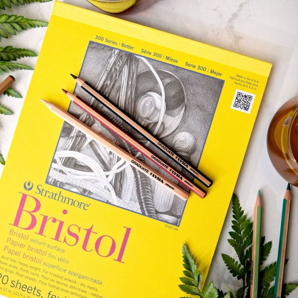 Strathmore Bristol Vellum 300 Series Paper Pad, 270 gsm, 20 sheets