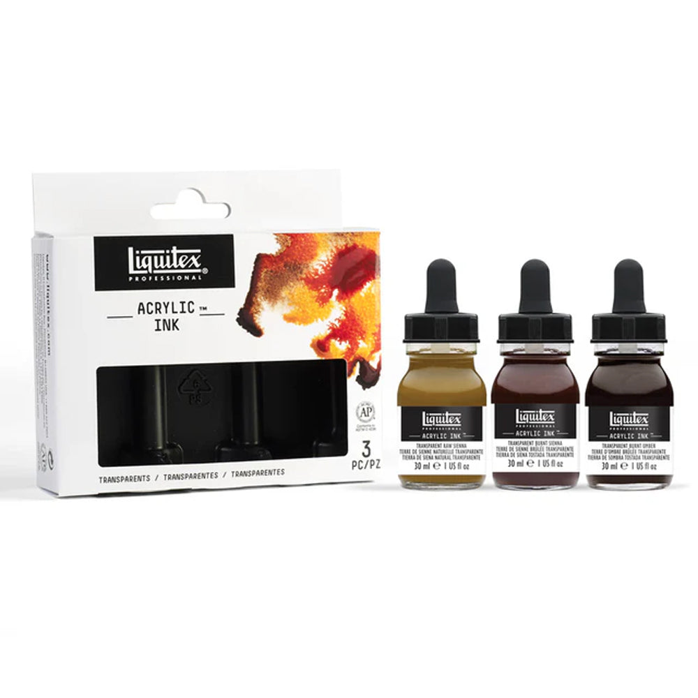 Liquitex Professional Acrylic Ink Transparents Set, 3x30 ml