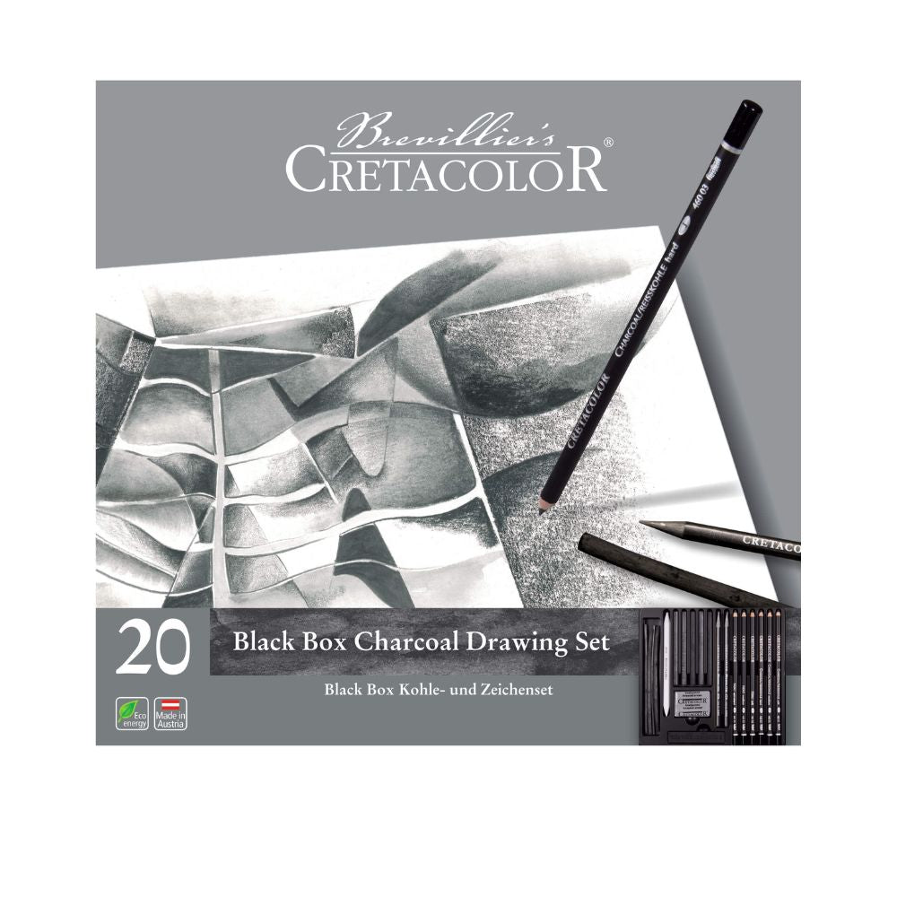 Cretacolor Black Box Drawing Set, 20 Pieces