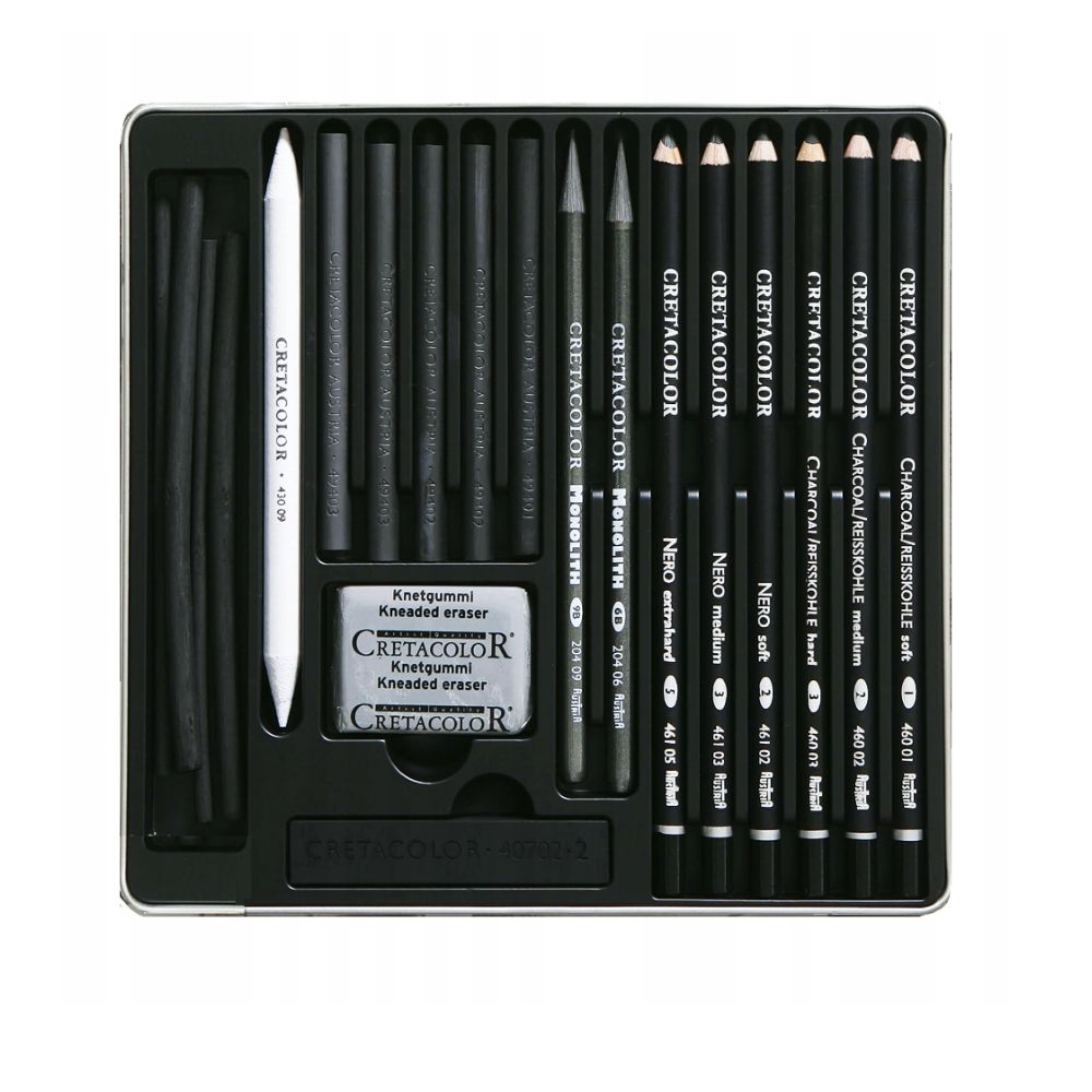 Cretacolor Black Box Drawing Set, 20 Pieces