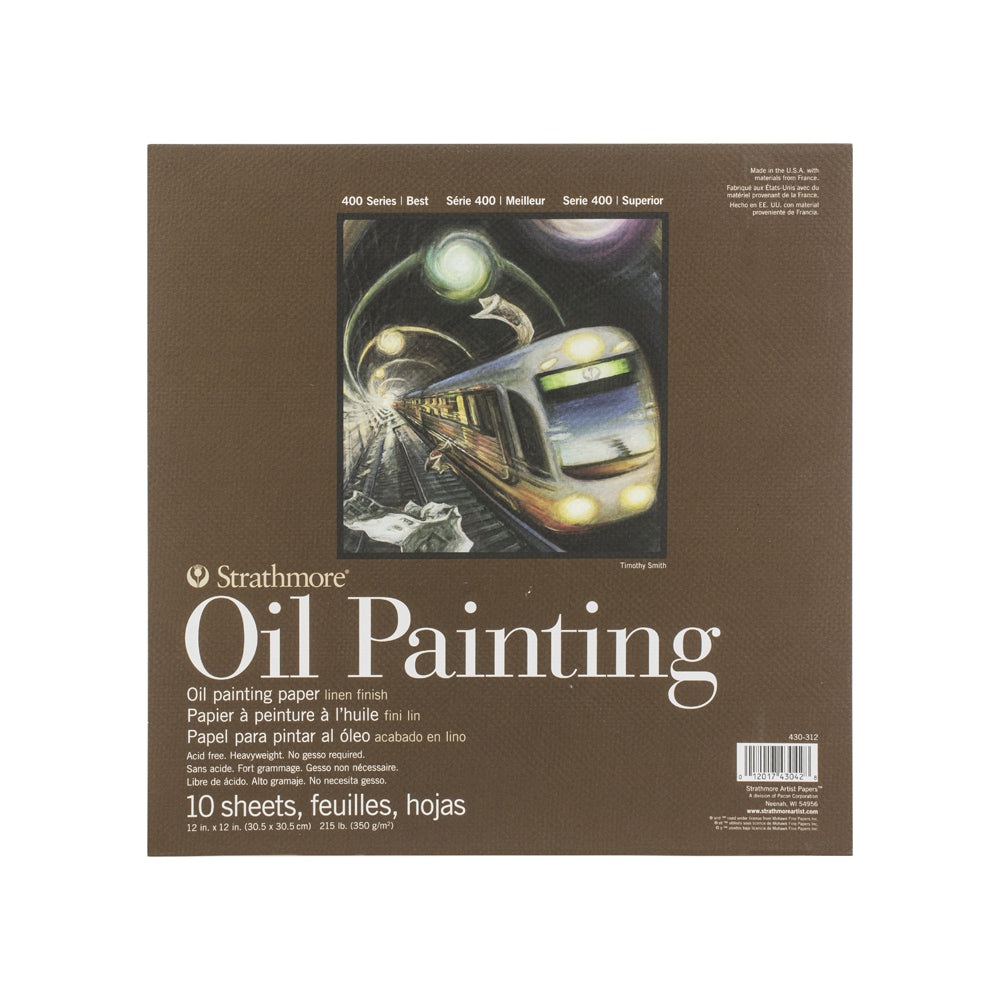 Strathmore Oil Painting 400 Series Oil Painting Paper Pad, 350 gsm, 10 sheets