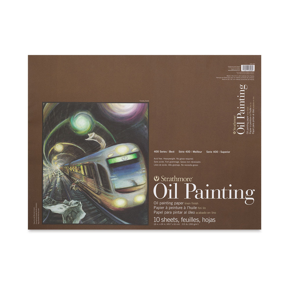 Strathmore Oil Painting 400 Series Oil Painting Paper Pad, 350 gsm, 10 sheets