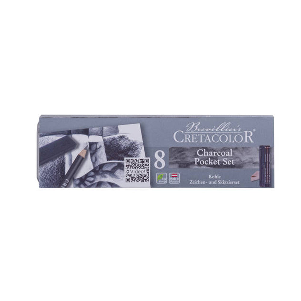 Cretacolor Charcoal Pocket Set, 8 pcs.