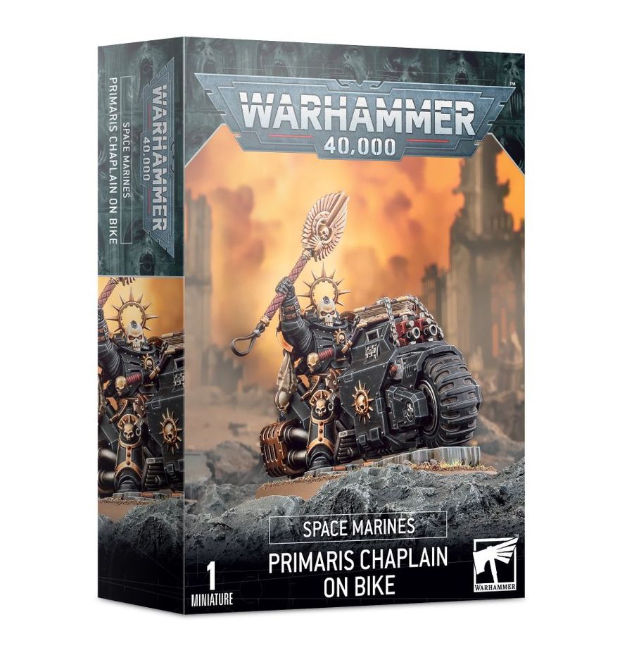 Warhammer 40,000 Space Marines: Chaplain on Bike Miniature Set
