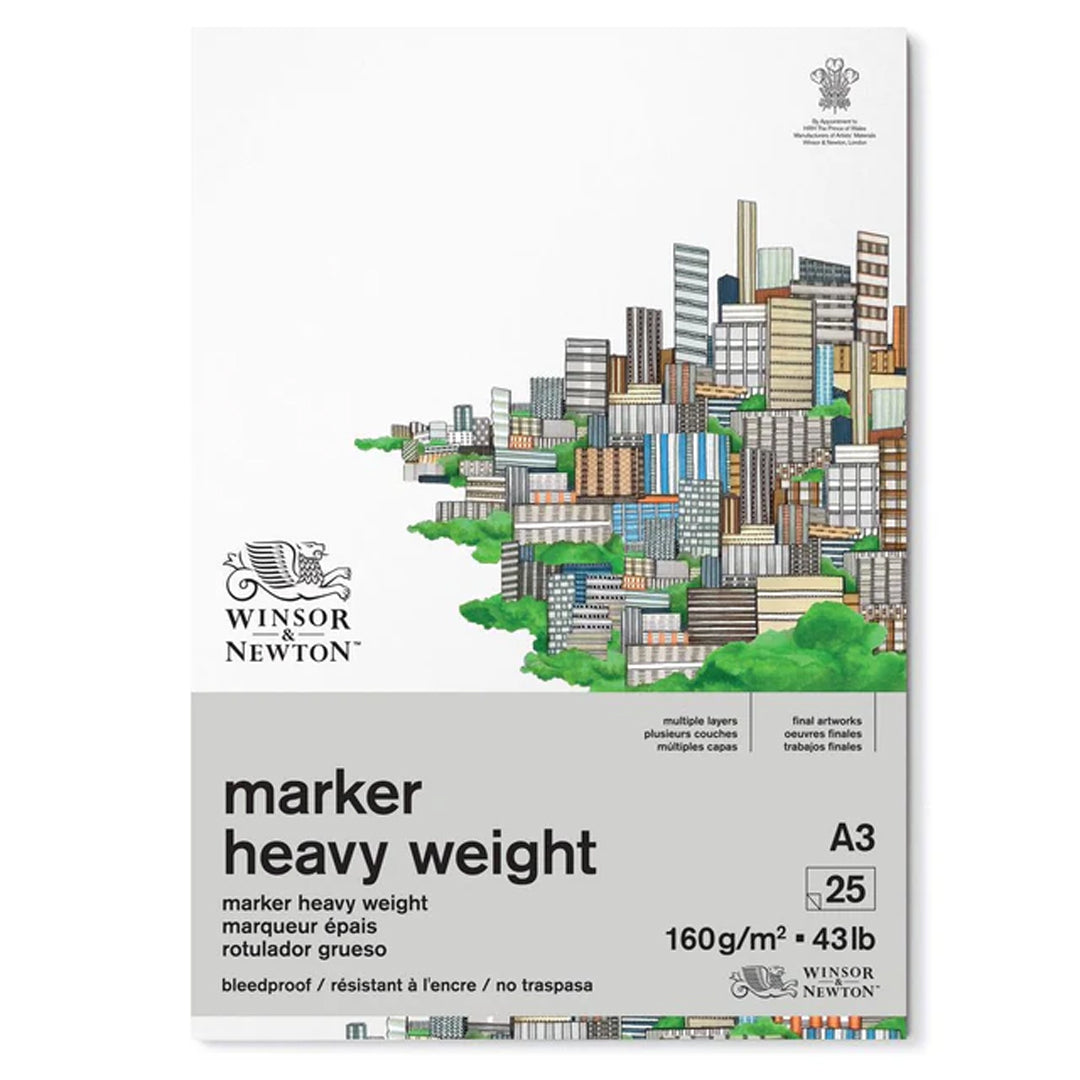 Winsor & Newton bloknotas markeriams, 160 gsm, 25 lapai
