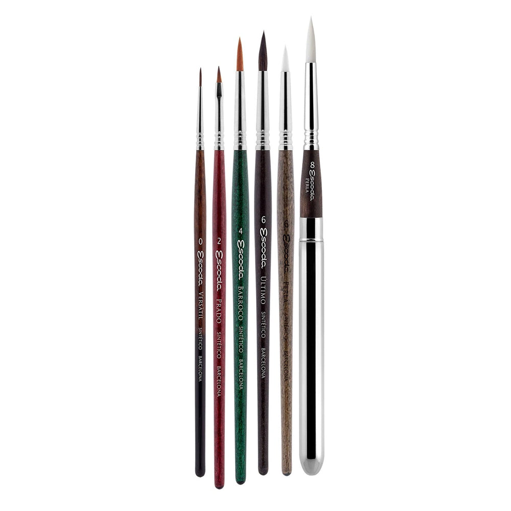Escoda Synthetic Brushes for Comic Illustrations, Set of 6