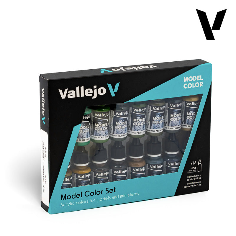 Vallejo German Camouflage WWII Acrylic Paint Set, 16x17 ml