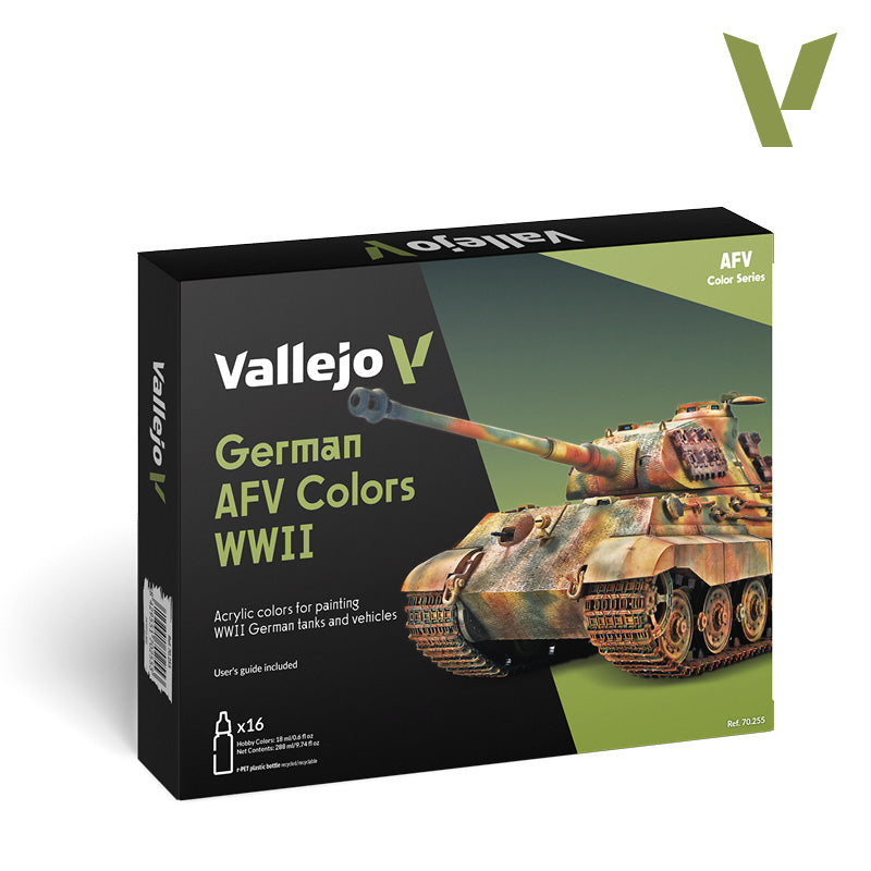 Vallejo Model Color German AFV Colors WWII Acrylic Paint Set, 16x18 ml