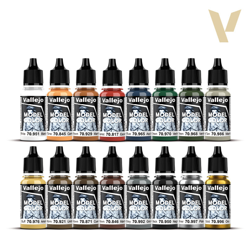 Vallejo Model Color American Revolution Acrylic Paint Set, 16x18 ml