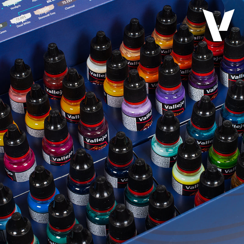Vallejo Color BSL System Paint Set, 48x18 ml + 3x brushes + 1 miniature