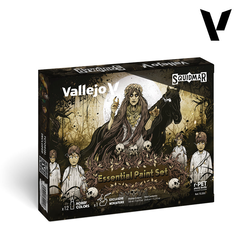 Vallejo Essential Paint Set, 12x18 ml + 1 Miniature