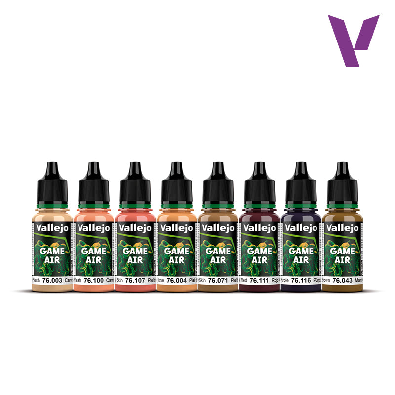 Vallejo Game Air Face Painting Acrylic Paint Set, 8x18 ml