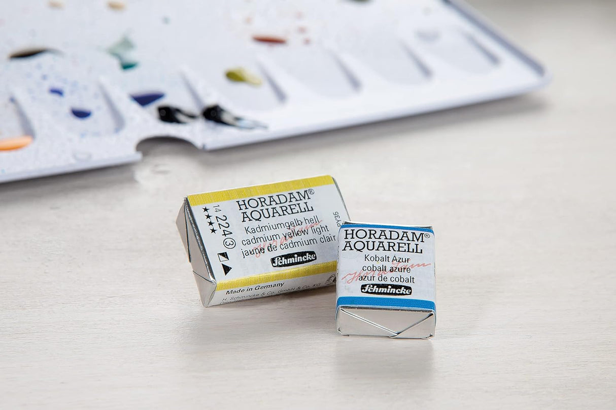 Schmincke Horadam Aquarell Set in a Metal Box, 12 colours, Full-Pan