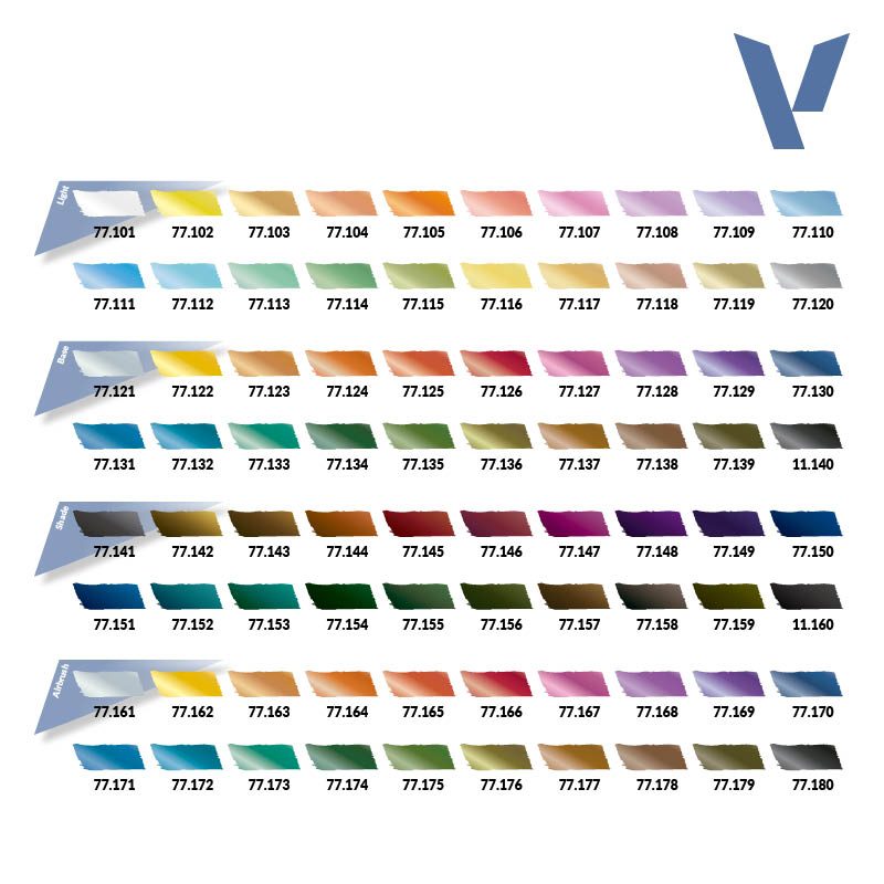 Vallejo True Metallic Metal Full Collection Acrylic Paint Set, 80x18 ml
