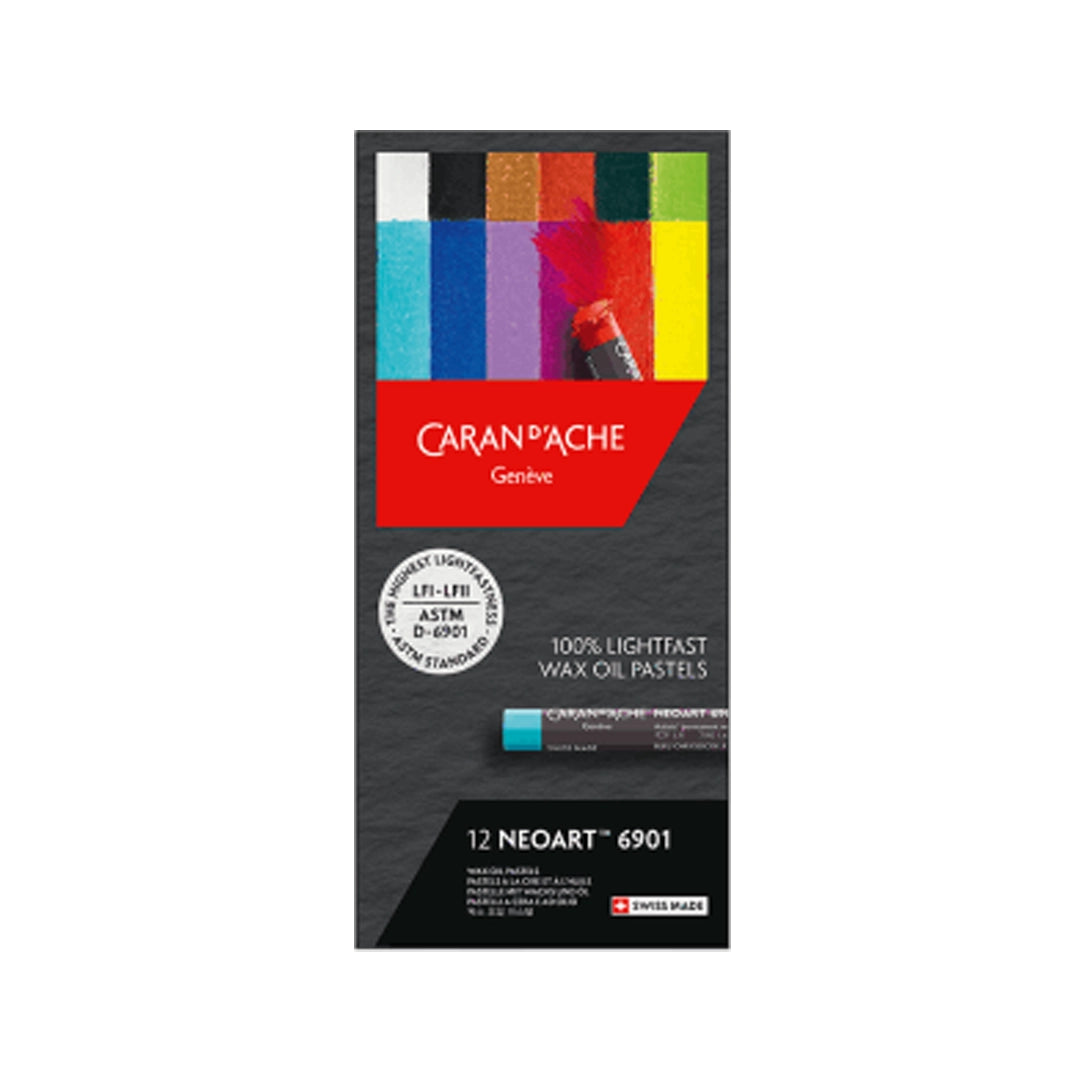 Caran d'Ache NEOART Wax and Oil Pastels Set of 12