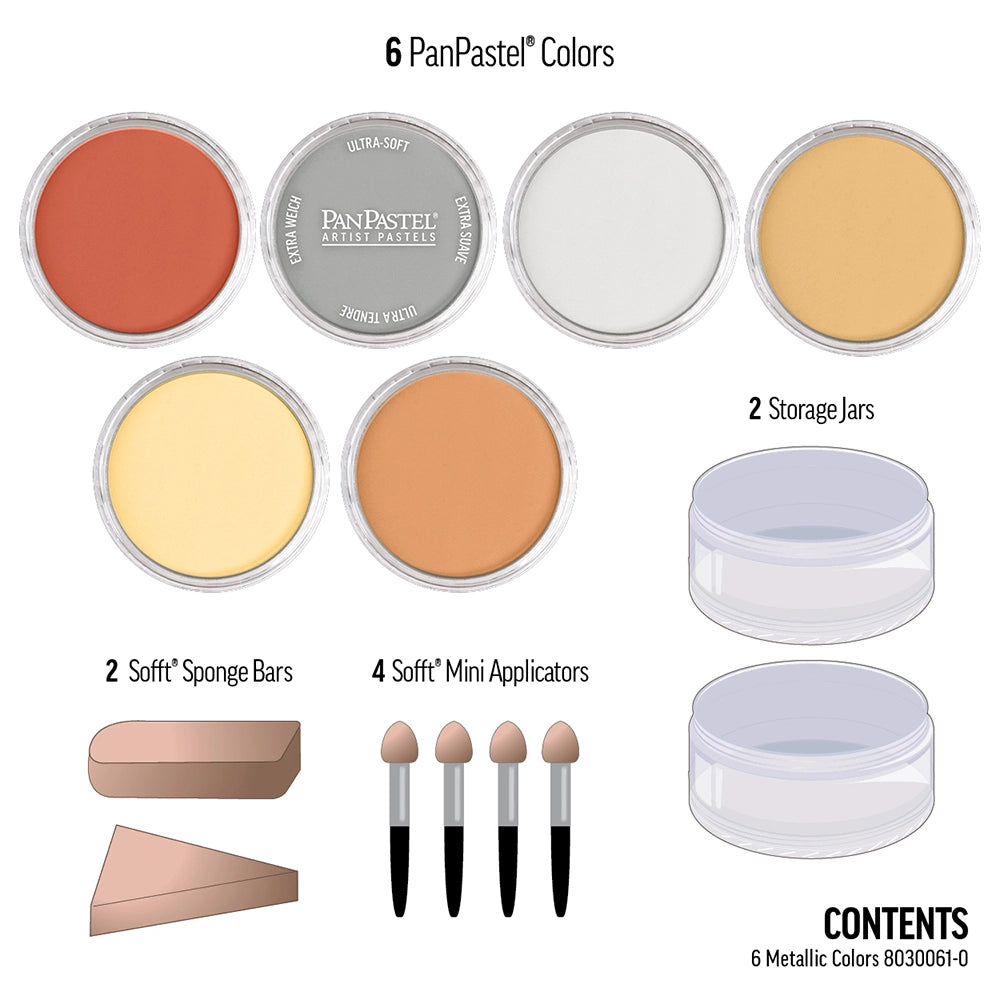 PanPastel Metallic Colors Set, 6 pcs.