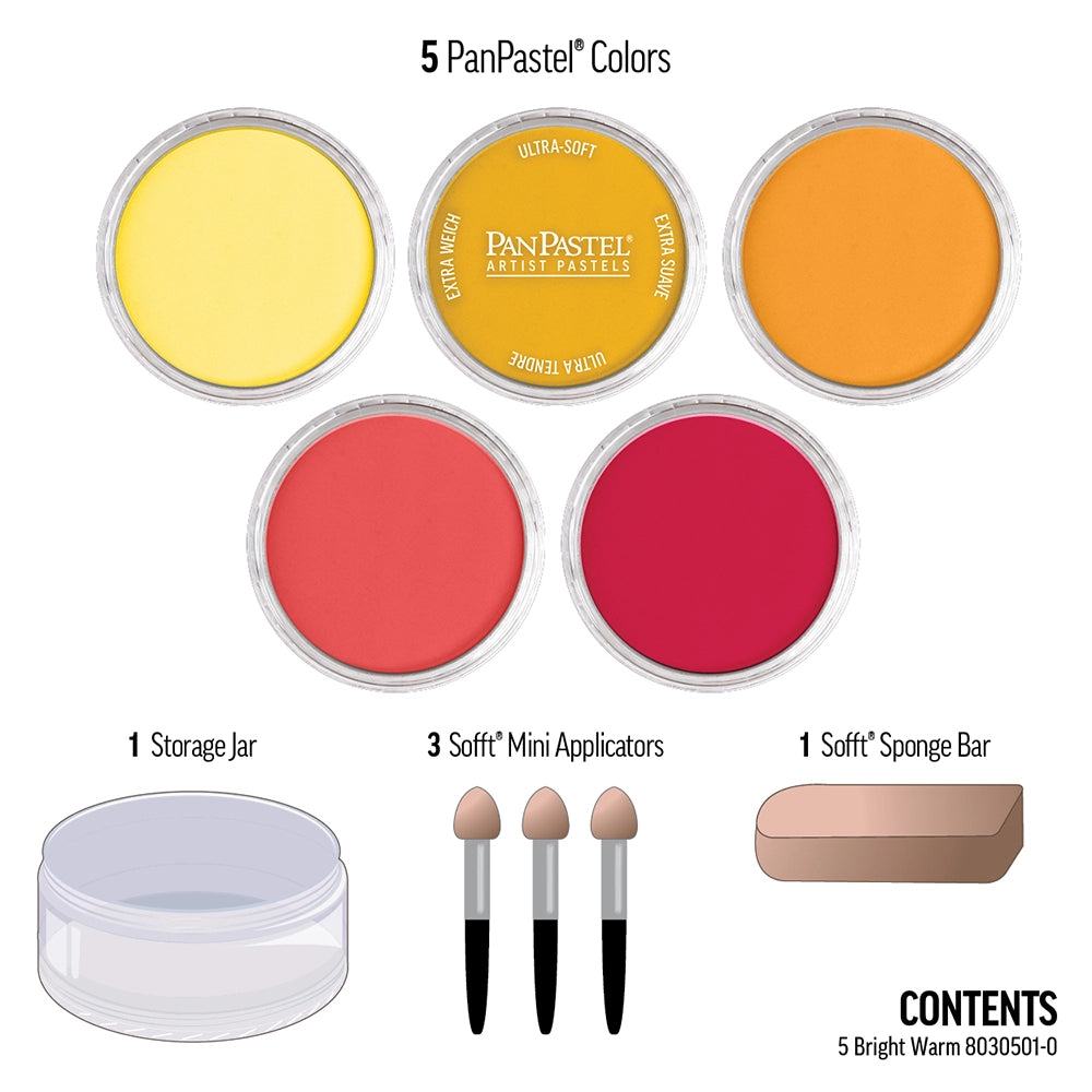 PanPastel Starter Bright Warm Set, 5 pcs.