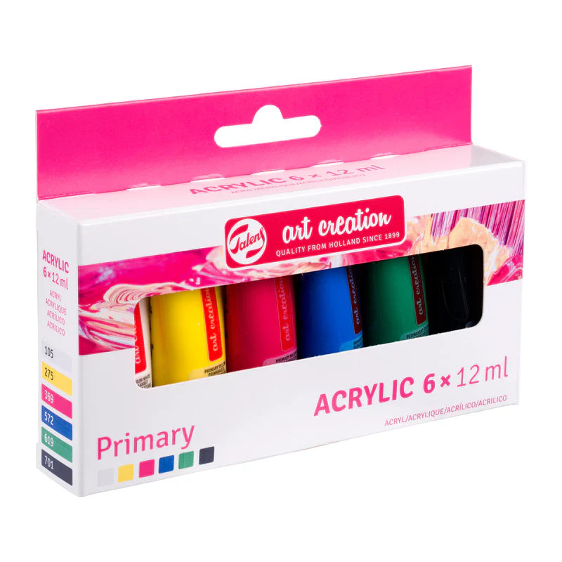 Talens Art Creation Acrylic Paint Set Primary, 6x12 ml