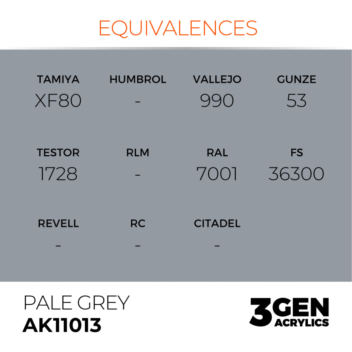 AK Interactive 3GEN Acrylic Paint, colours 1-73 (part 1/3)