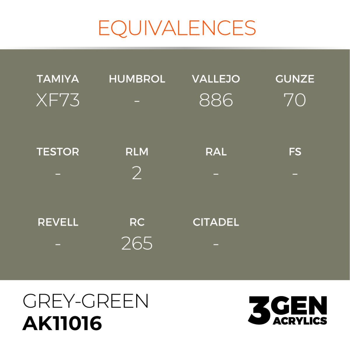 AK Interactive 3GEN Acrylic Paint, colours 1-73 (part 1/3)