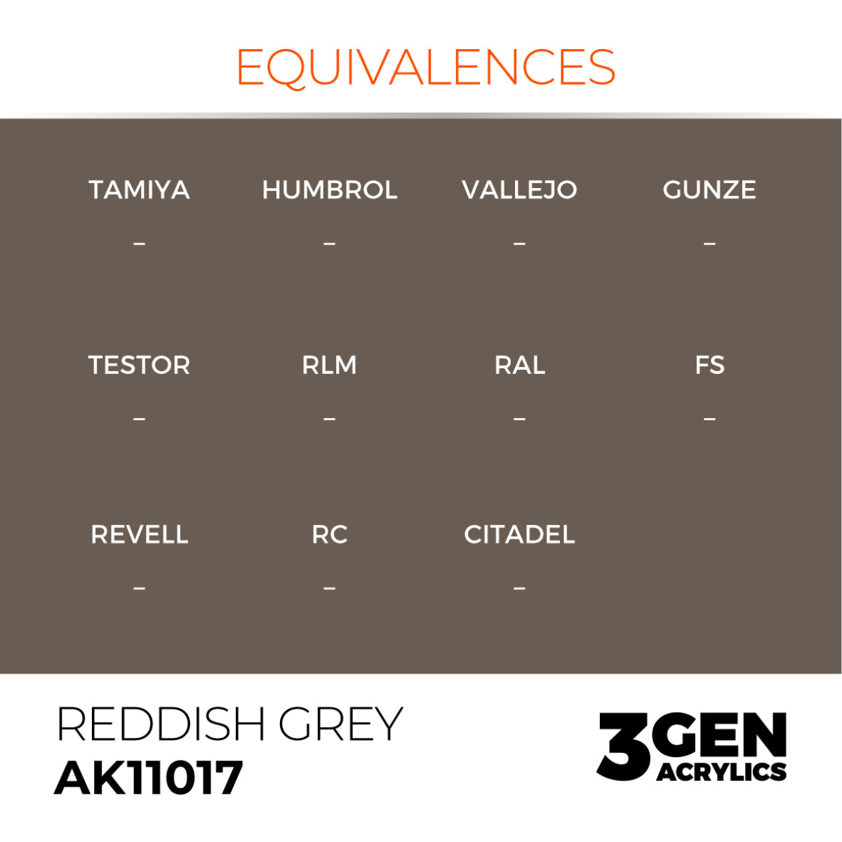 AK Interactive 3GEN Acrylic Paint, colours 1-73 (part 1/3)
