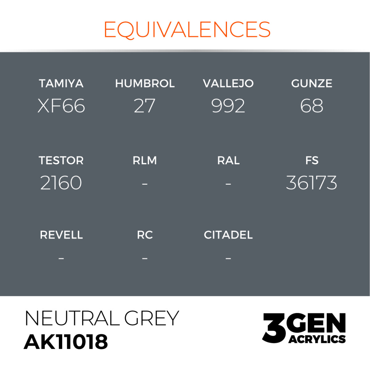 AK Interactive 3GEN Acrylic Paint, colours 1-73 (part 1/3)
