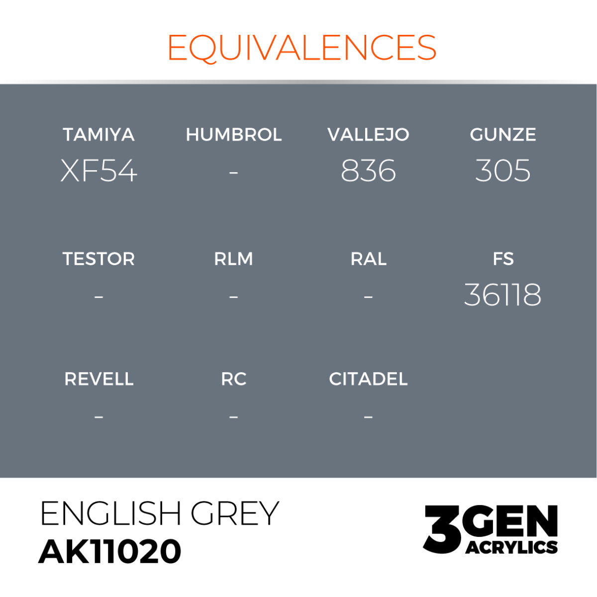 AK Interactive 3GEN Acrylic Paint, colours 1-73 (part 1/3)