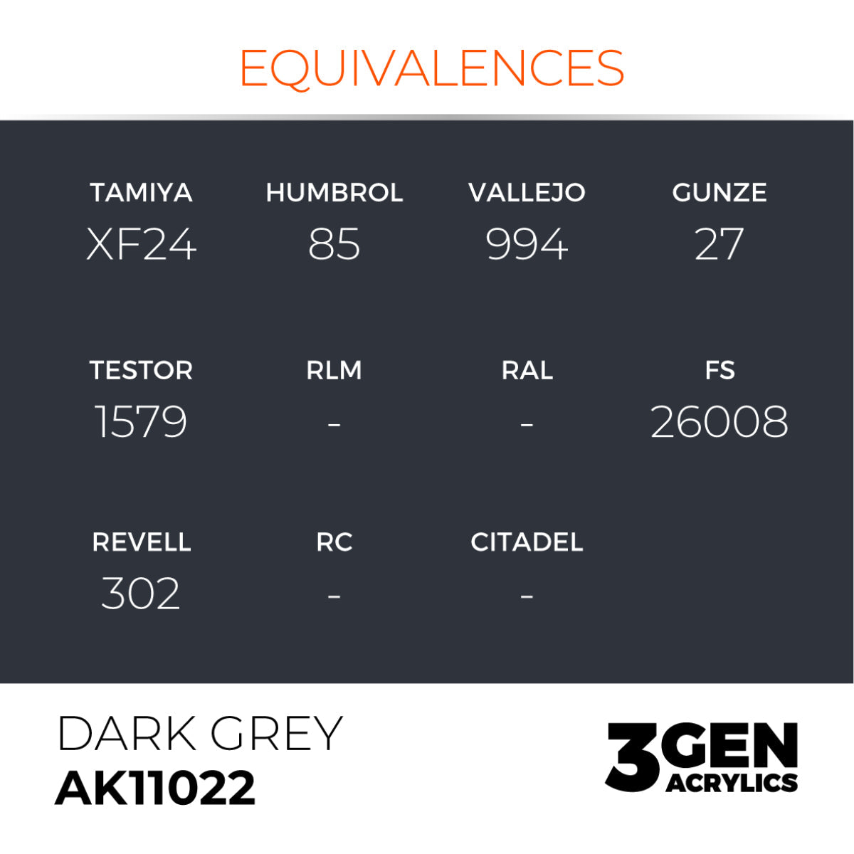 AK Interactive 3GEN Acrylic Paint, colours 1-73 (part 1/3)
