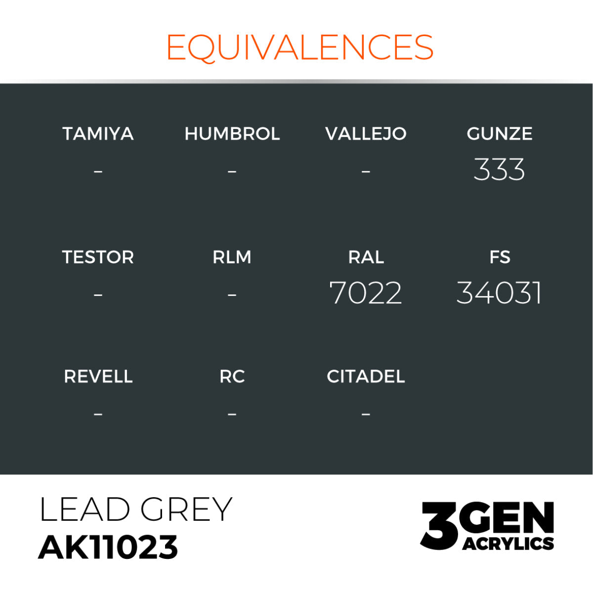 AK Interactive 3GEN Acrylic Paint, colours 1-73 (part 1/3)