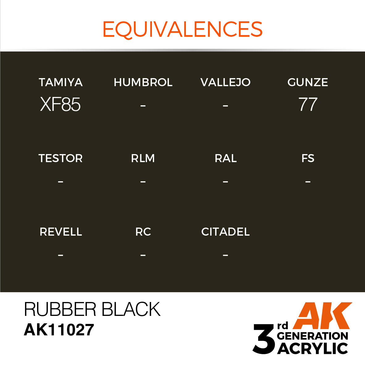 AK Interactive 3GEN Acrylic Paint, colours 1-73 (part 1/3)