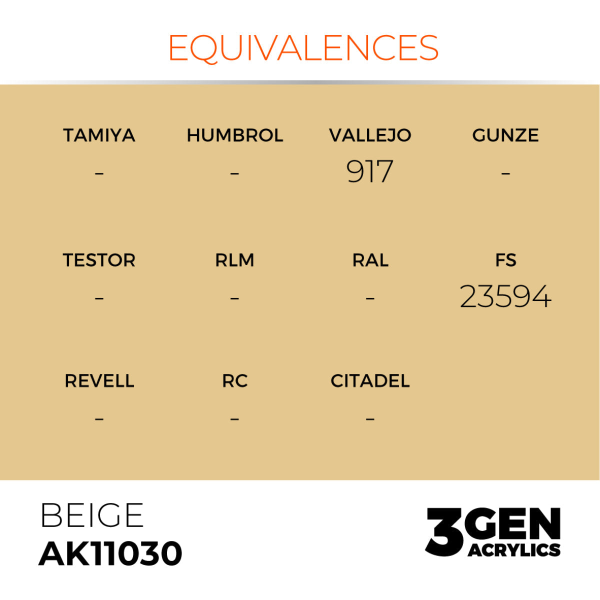 AK Interactive 3GEN Acrylic Paint, colours 1-73 (part 1/3)
