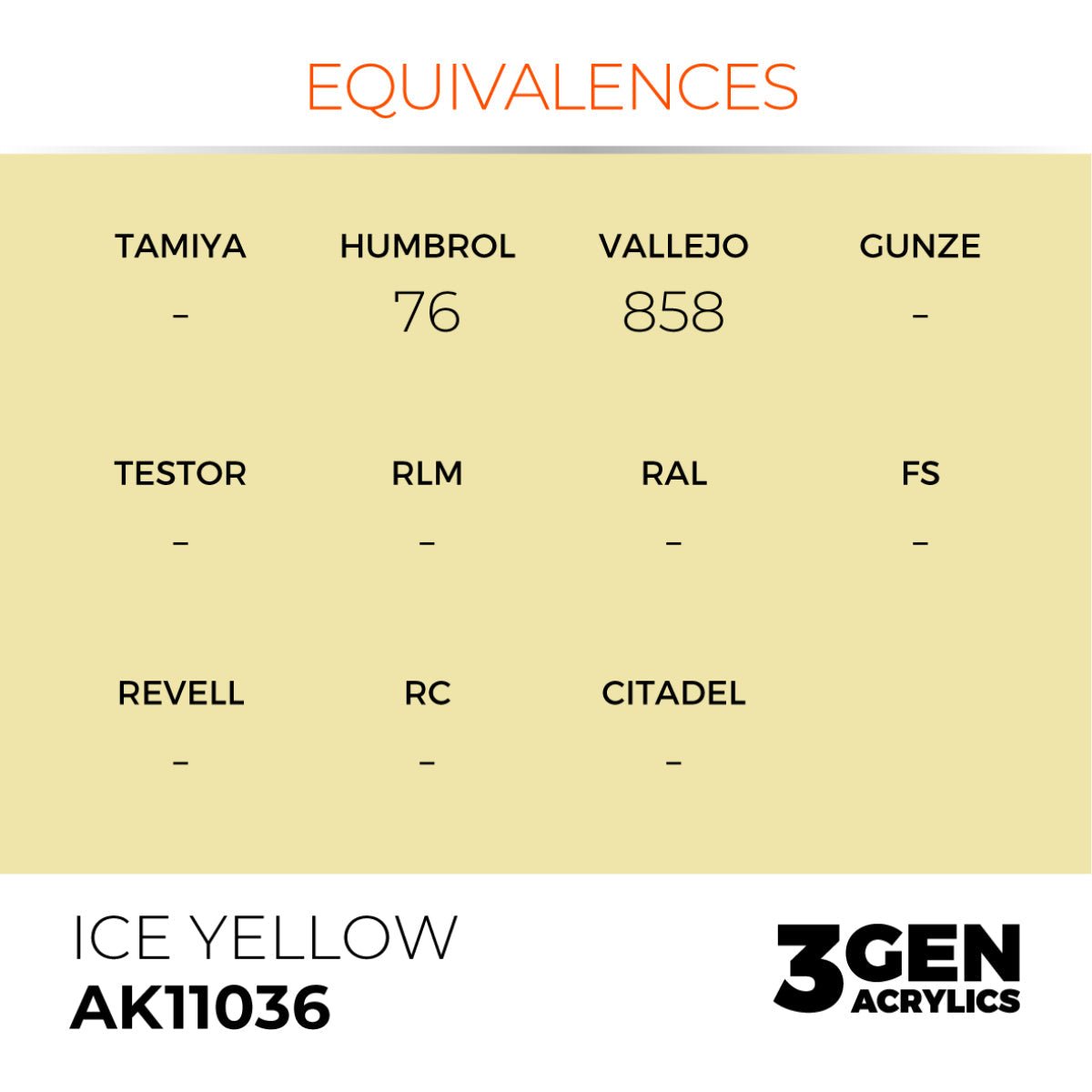 AK Interactive 3GEN Acrylic Paint, colours 1-73 (part 1/3)