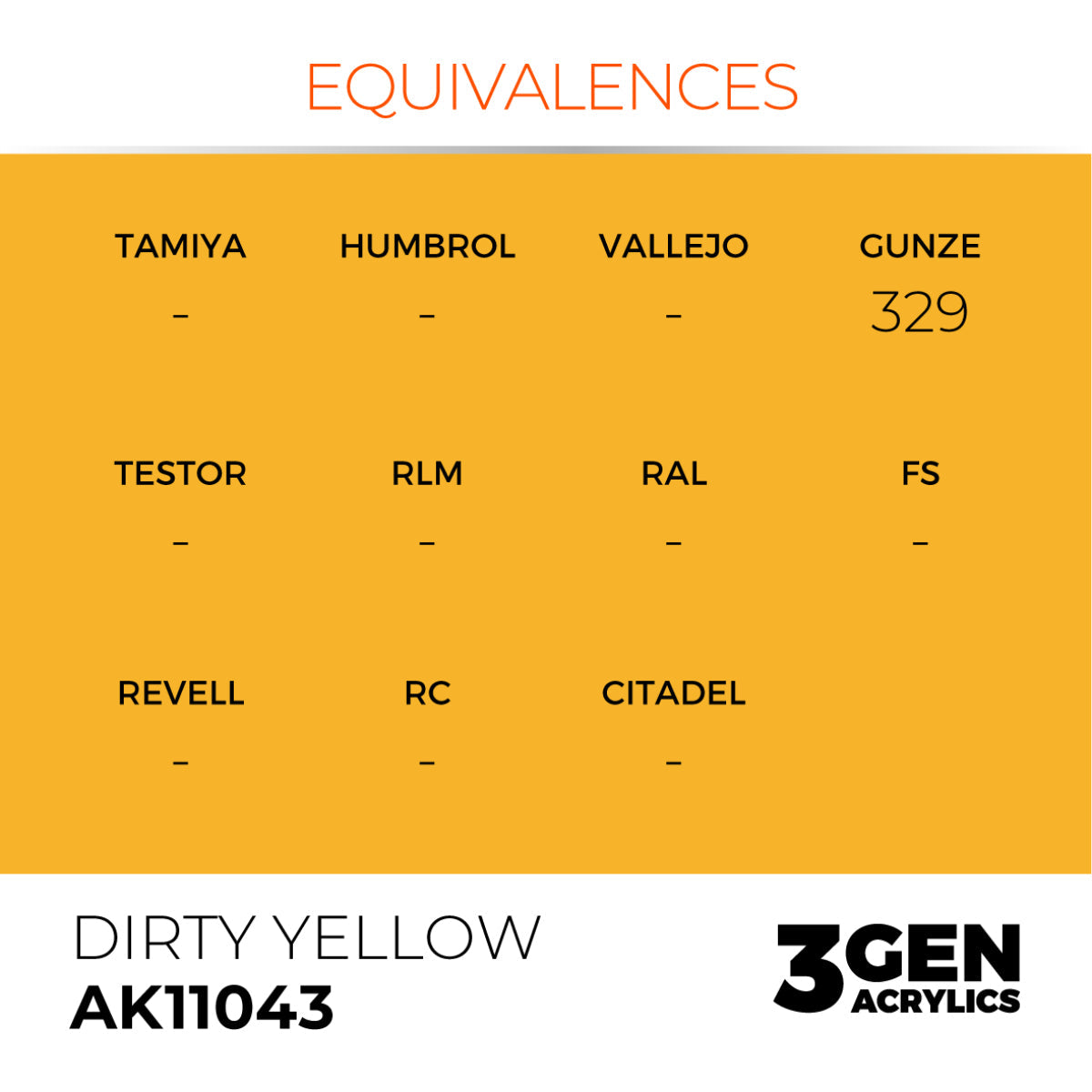AK Interactive 3GEN Acrylic Paint, colours 1-73 (part 1/3)