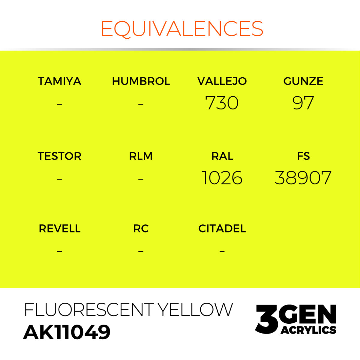 AK Interactive 3GEN Acrylic Paint, colours 1-73 (part 1/3)