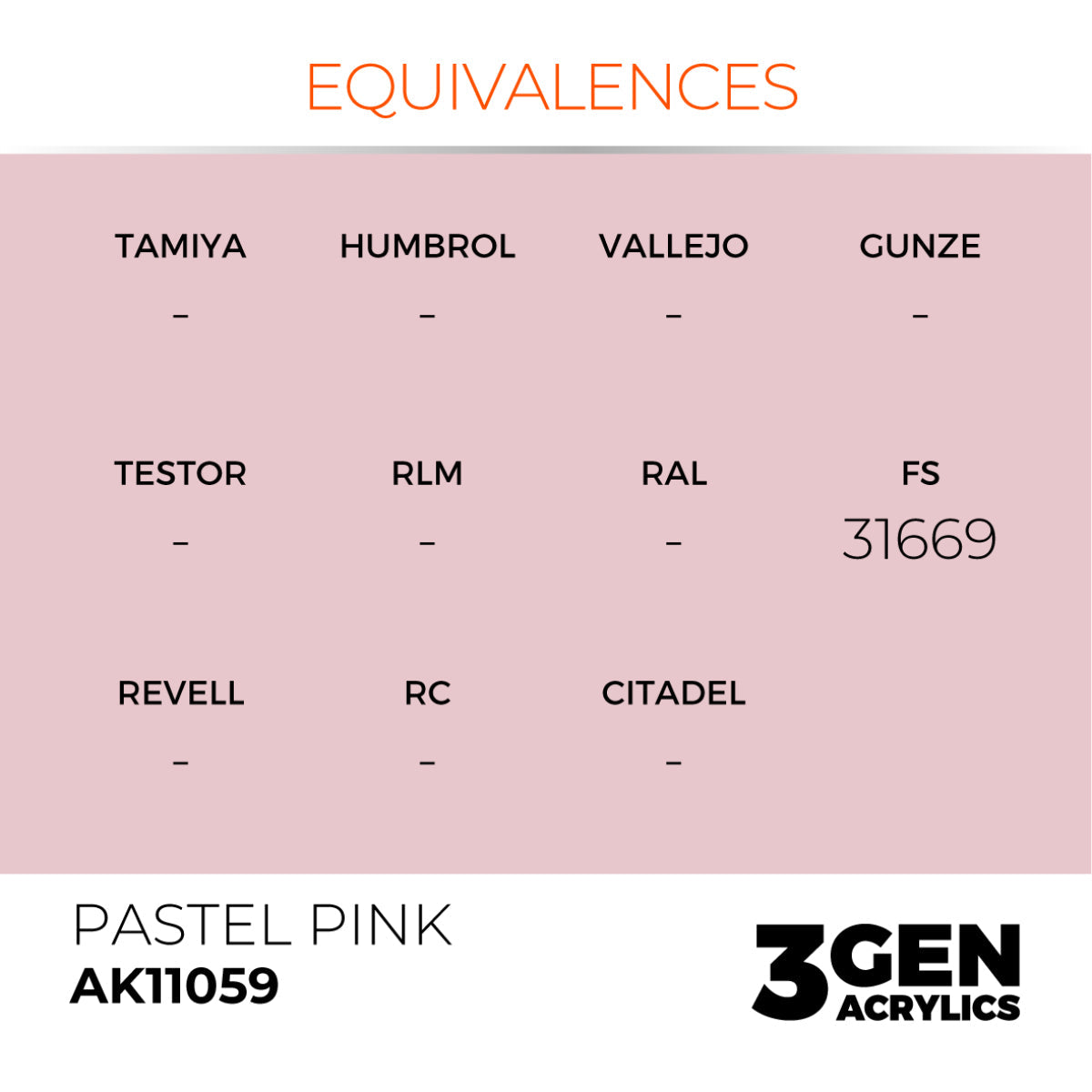 AK Interactive 3GEN Acrylic Paint, colours 1-73 (part 1/3)