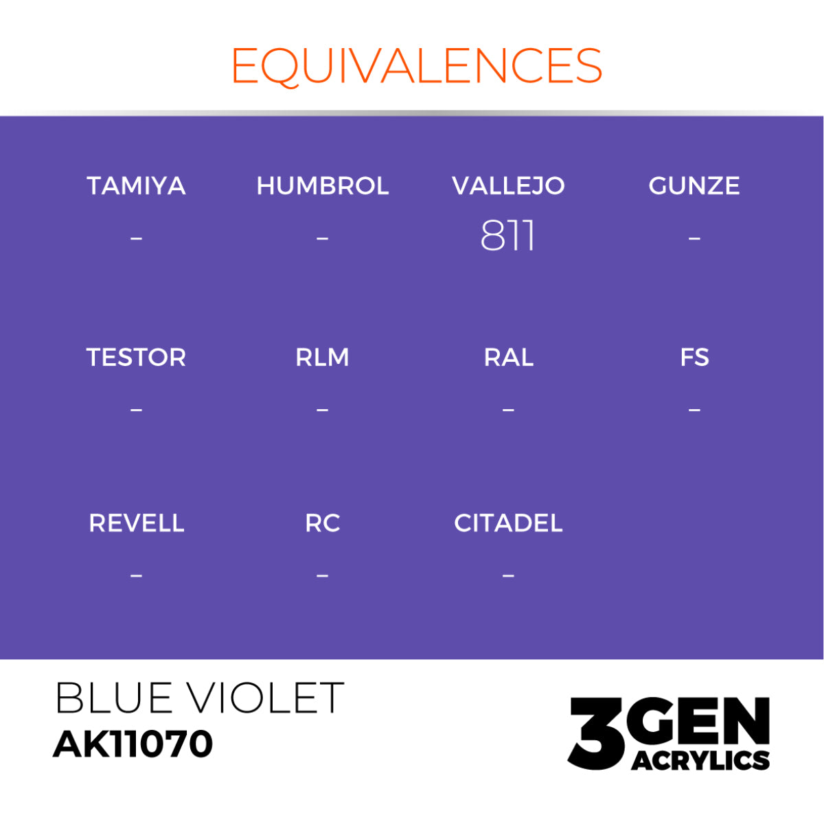AK Interactive 3GEN Acrylic Paint, colours 1-73 (part 1/3)