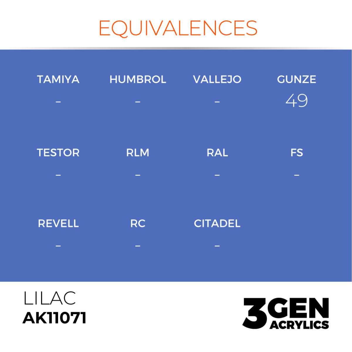 AK Interactive 3GEN Acrylic Paint, colours 1-73 (part 1/3)