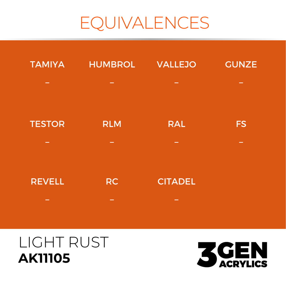 AK Interactive 3GEN Acrylic Paint, colours 74-146 (part 2/3)